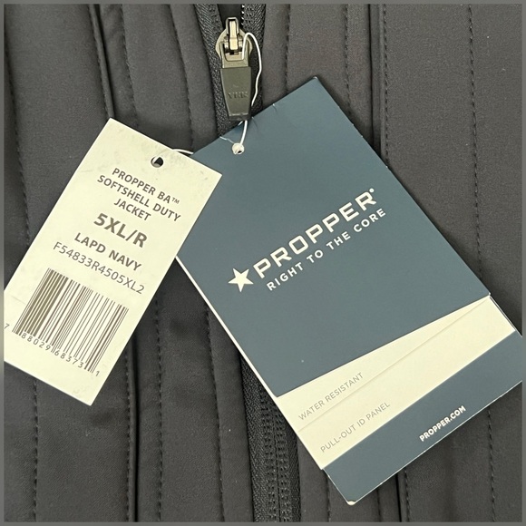 Propper Men's BA Softshell Duty Jacket Navy Blue Color -Size 5XL/R - Picture 6 of 7